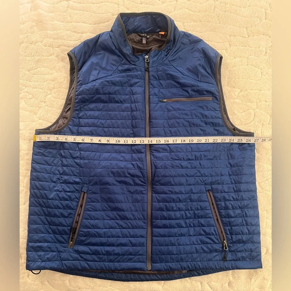 Orvis Trout Bum PrimaLoft vest, a quilted blue insulated vest XXL